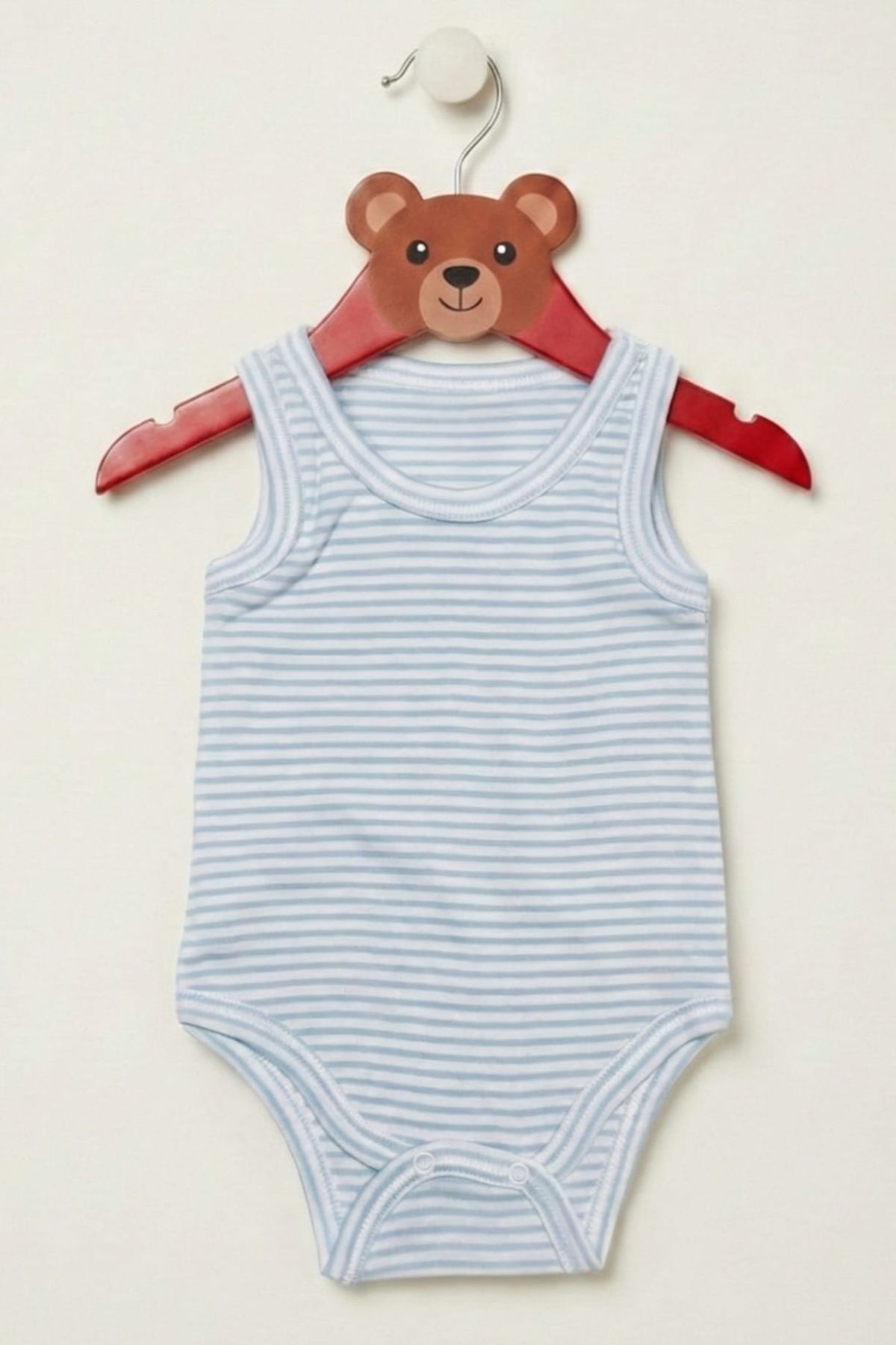 Fuar Baby Erkek Bebek 3'lü Paket %100 Pamuk Çizgili Askılı Atlet Body Zıbın Seti - Terletmeyen Rahat Kalıp fotoğrafı 4 (önizleme)