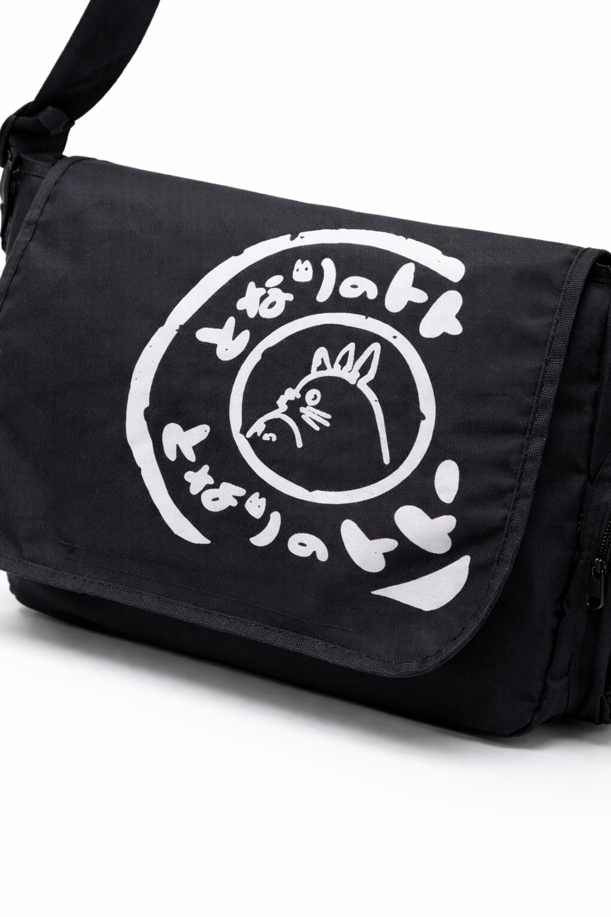 Timburly  Unisex Yatay Siyah Postacı Çantası - SKP - Görsel 2