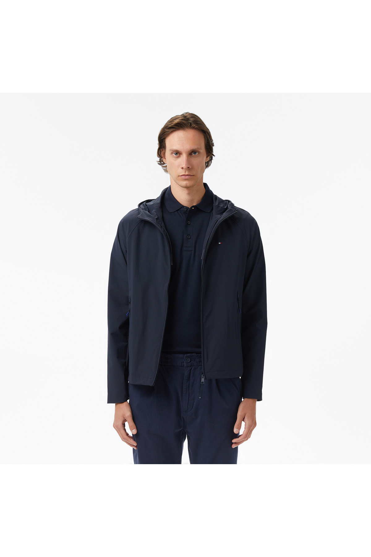 تامی هیلفیگر کاپشن سرمه‌ای مردانه Essentials Tech Plus