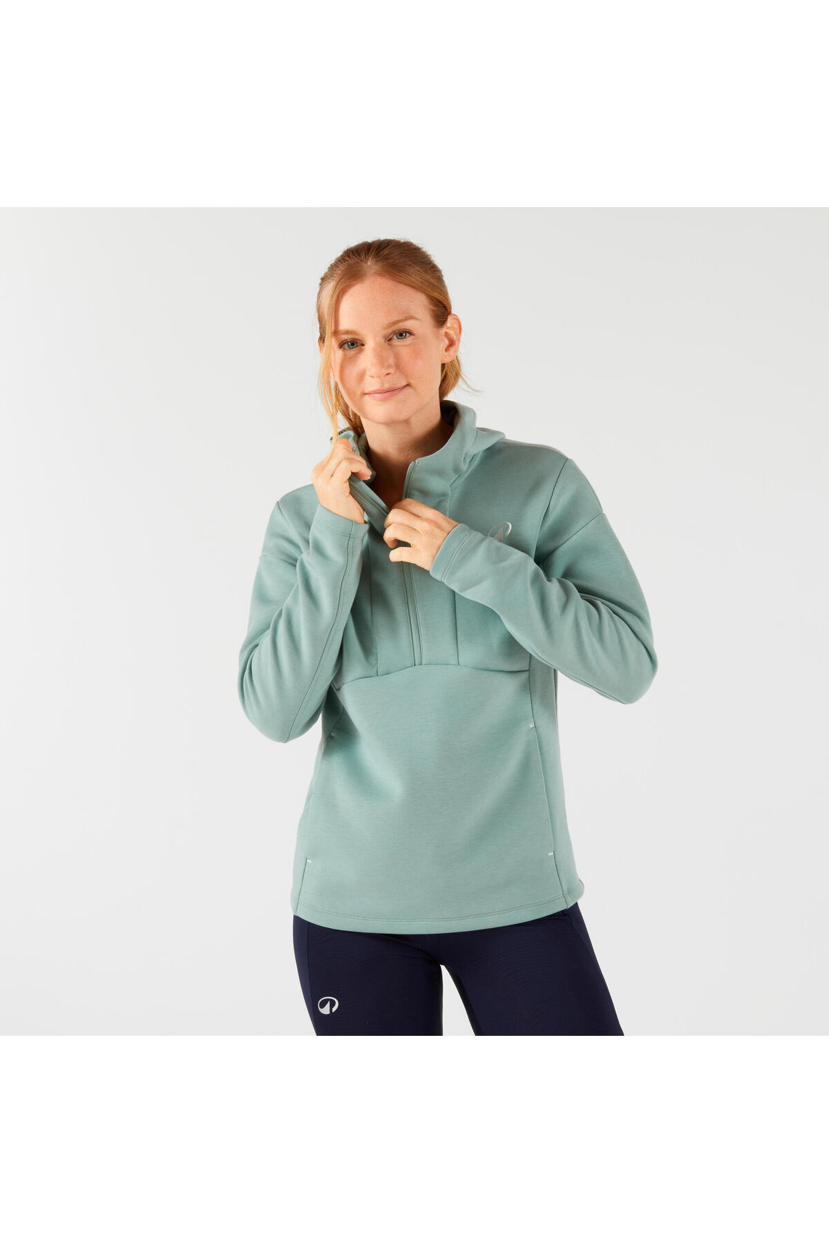 Decathlon Kuikma Kadın Kapüşonlu Tenis Sweatshirtü - Yeşil