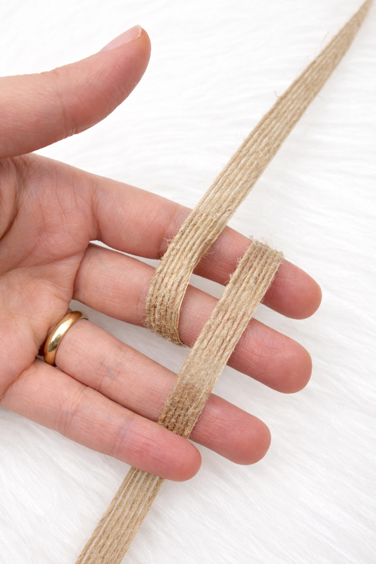 Jute Wicker Ribbon 1 cm 10 mt, Bride, Bundle, Engagement, Dowry, Gift, Packaging, Decoration, Wedding