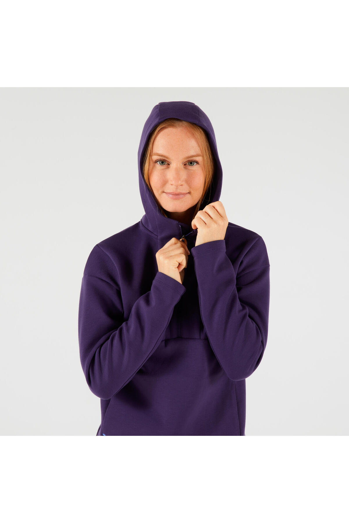 Decathlon Kuikma Kadın Kapüşonlu Tenis Sweatshirtü - Mor görsel 7