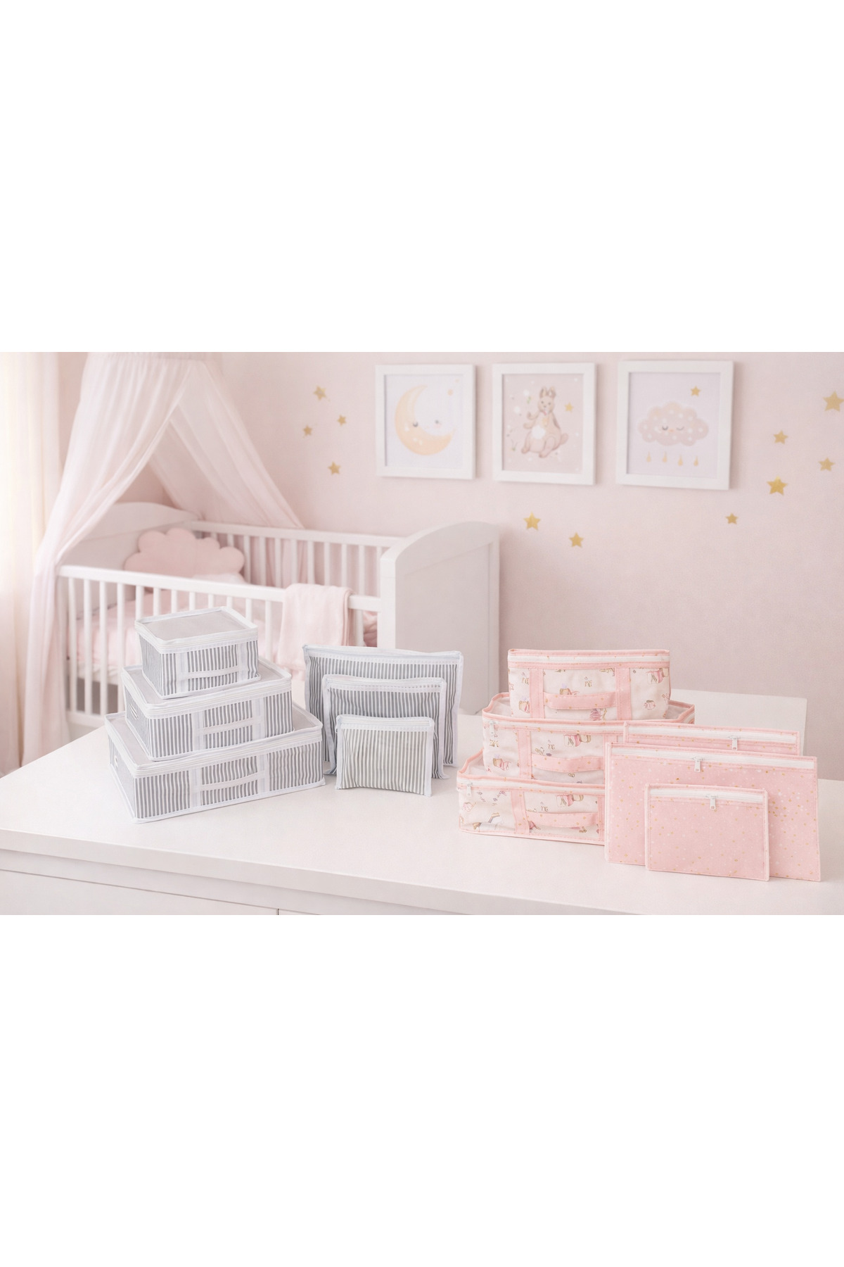 PONÇİK BEBEK 12'li Anne Bebek Seyahat Hastahane Doğum Valiz Düzenleyici Seti -Bavul Içi Çok Amaçlı Organizer Set fotoğrafı 2 (önizleme)