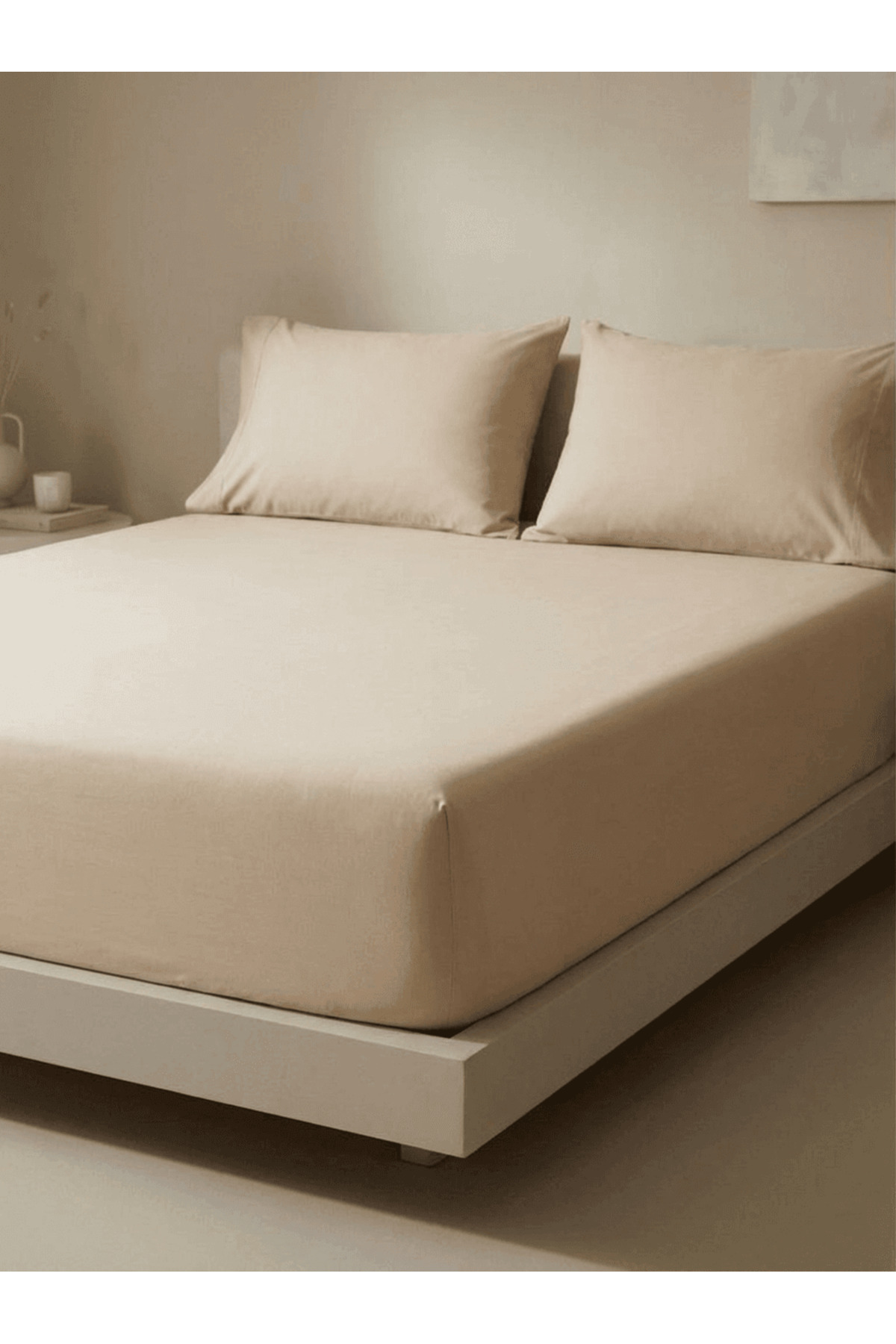 100% Cotton Elastic Combed Cotton Bed Sheet Set , Padded Single | Double