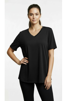 LYVEAN V Yaka Oversıze Kısa Kollu Tshirt