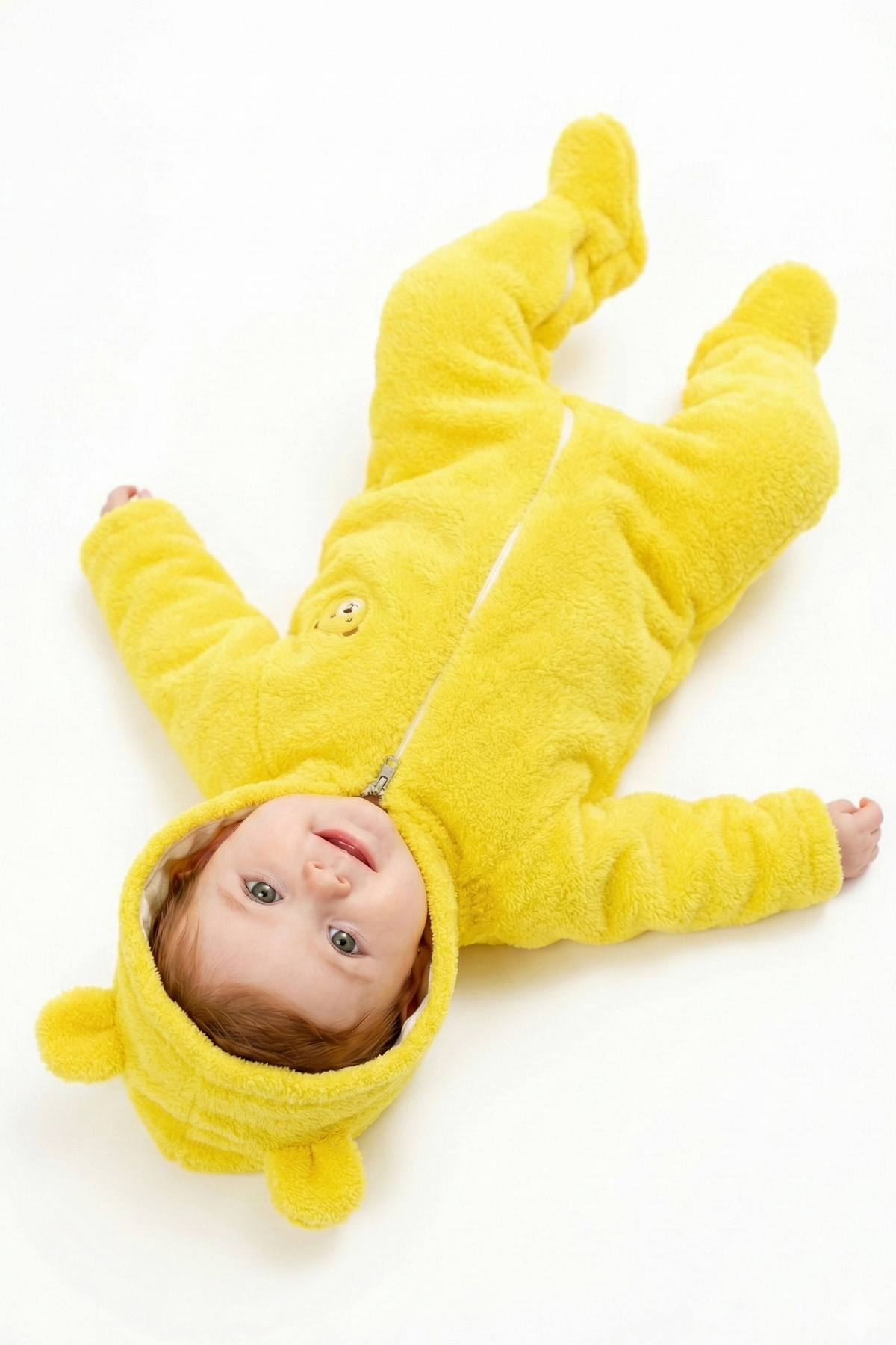 Baby Animals Welsoft Peluş Fermuarlı Kışlık Unisex Kız Erkek Bebek Uyku Tulumu Bebek Tulumu Çocuk Tulumu fotoğrafı 4 (önizleme)