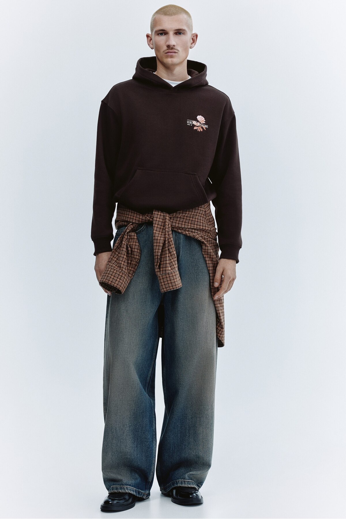 تاپ کلاه‌دار طرح‌دار، فرم راحت اچ اند ام سویشرت H&M