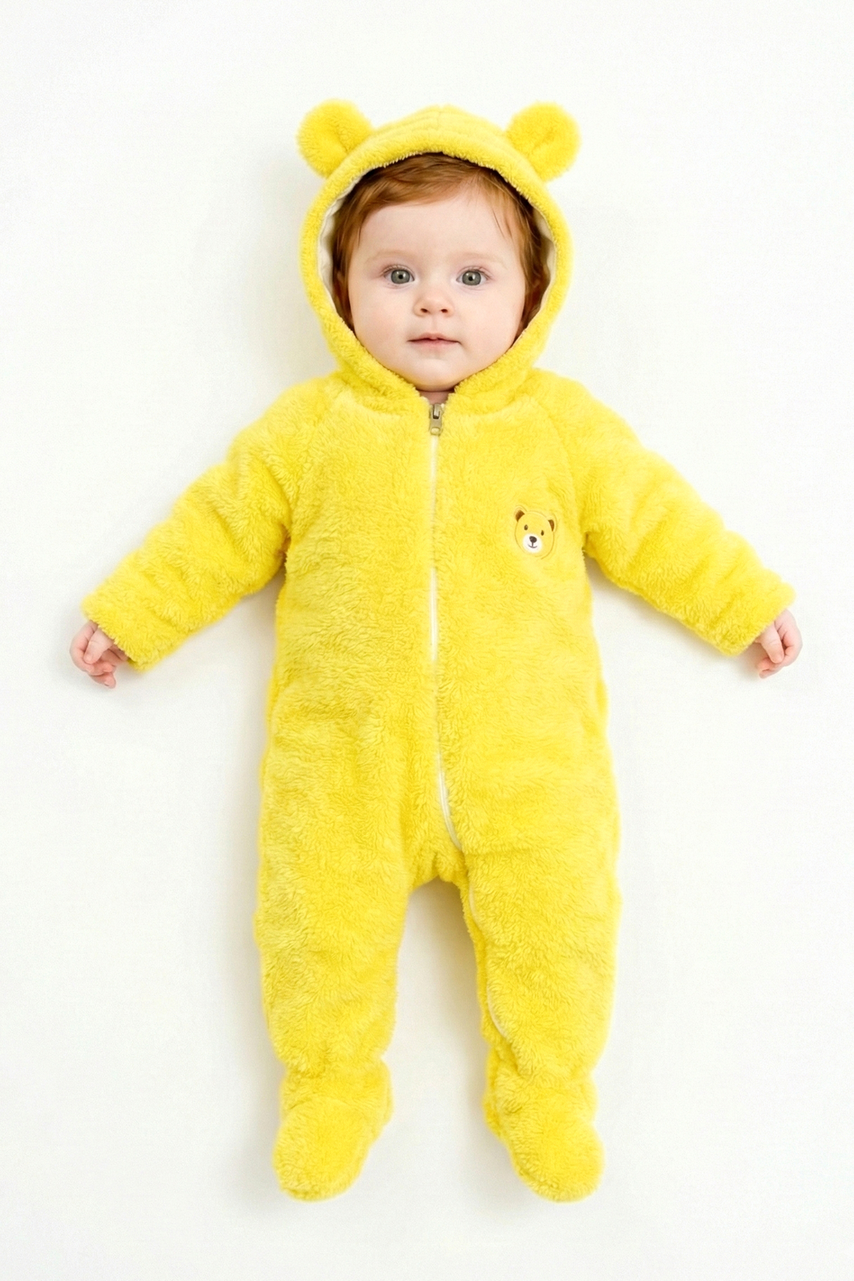 Baby Animals Welsoft Peluş Fermuarlı Kışlık Unisex Kız Erkek Bebek Uyku Tulumu Bebek Tulumu Çocuk Tulumu fotoğrafı 3 (önizleme)