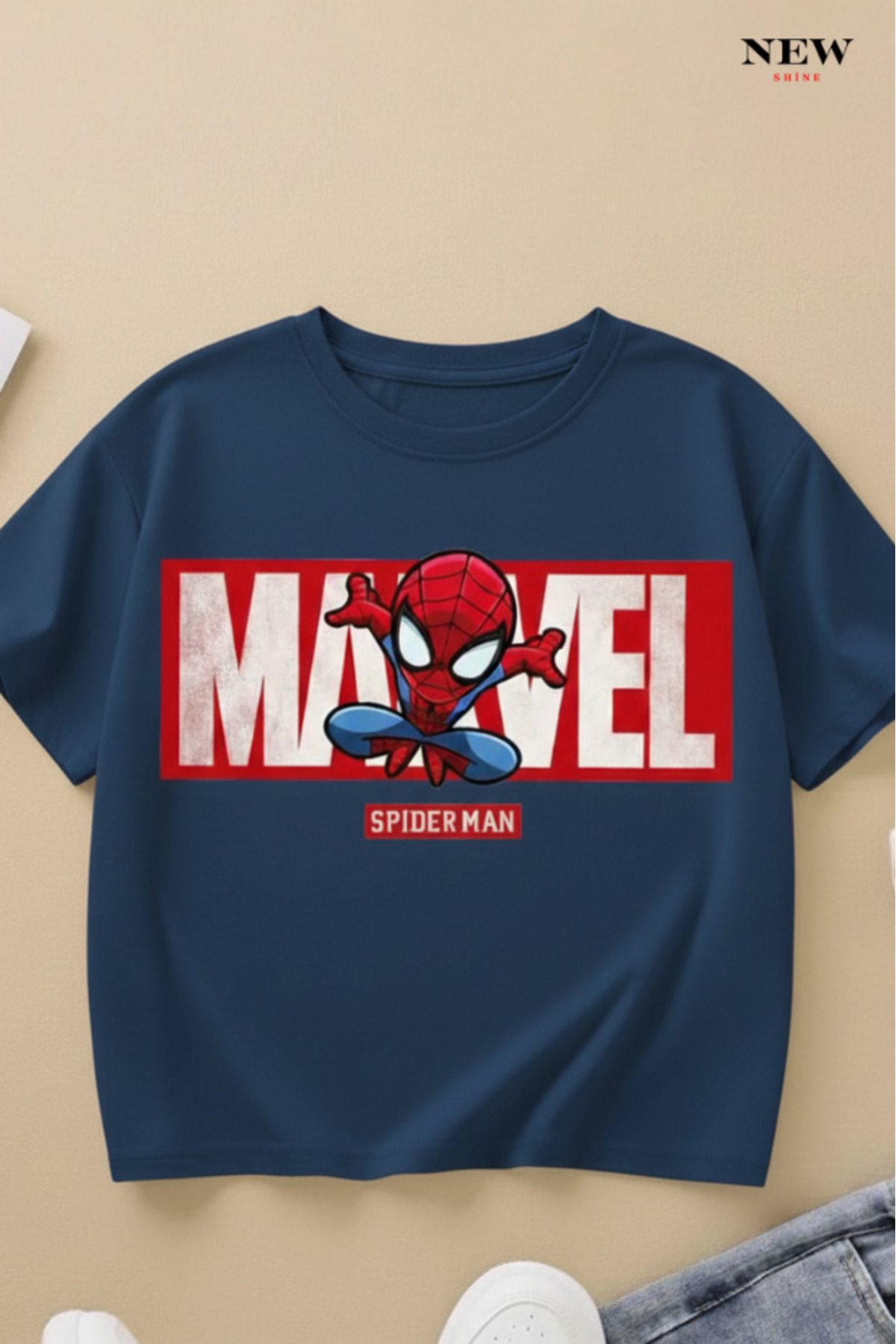 NEWSHİNE Marvel Printed Unisex Children's T-Shirt