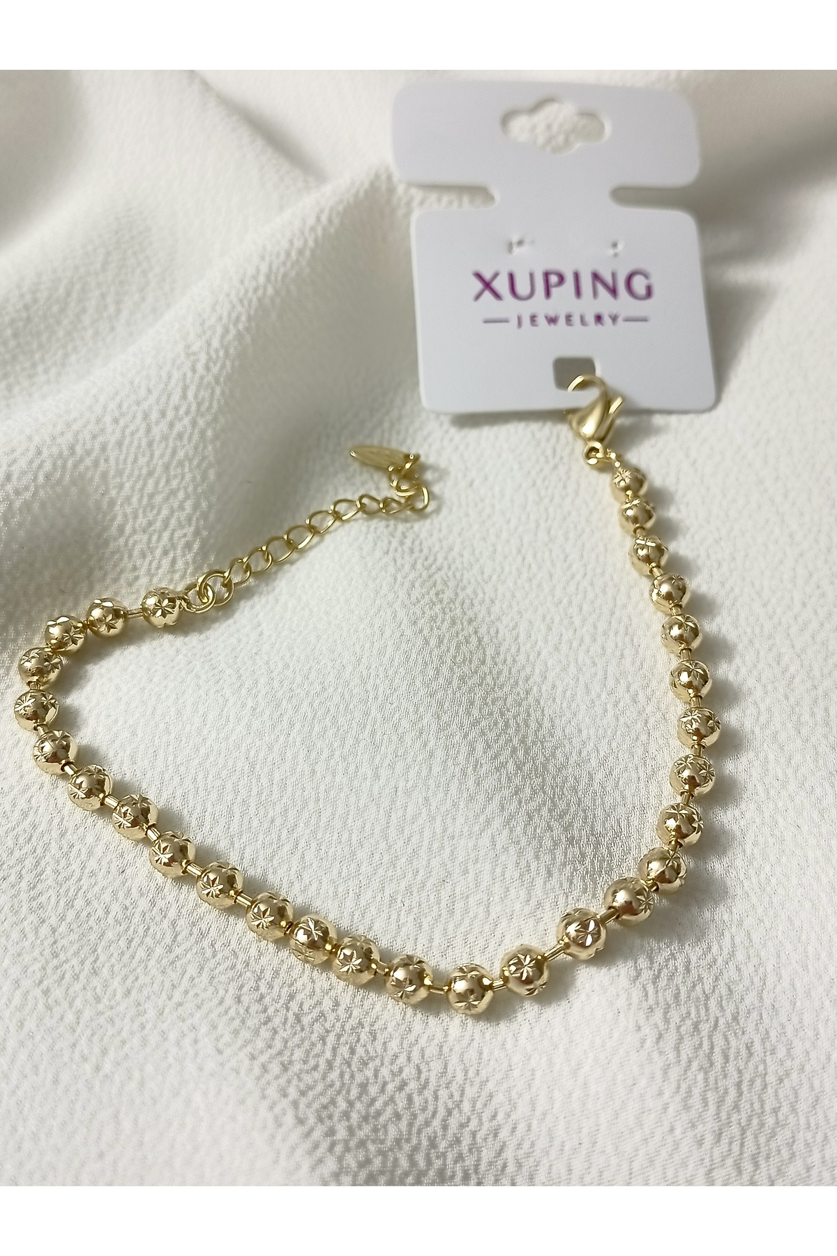XUPING JEWELRY POKAK 14K Altın Kaplama Dorika Model Vip Kararmaz Kadın Bileklik 17CM+3 CM ZİNCİRLİ görsel 5