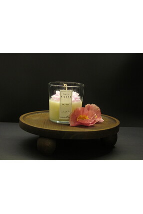Tozz Dizayn Şakayık Çiçeği Tasarım Soya Wax Mum - Doğal ve Dekoratif Hediyeli...