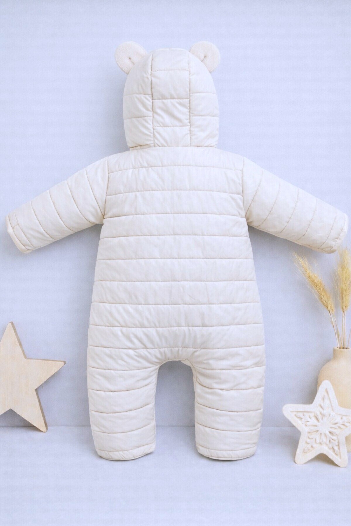 DeKuBaby Yeni Sezon Kapitone Tek Fermuarlı İç Astarı Polar, Kapüşonlu Bebek/Çocuk Astronot-Kozmonot Tulum fotoğrafı 5 (önizleme)