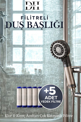 Dihamer Akıllı Akış Sistemli Arıtmalı Filtreli Duş Başlığı Kireç Önleyici Saç...