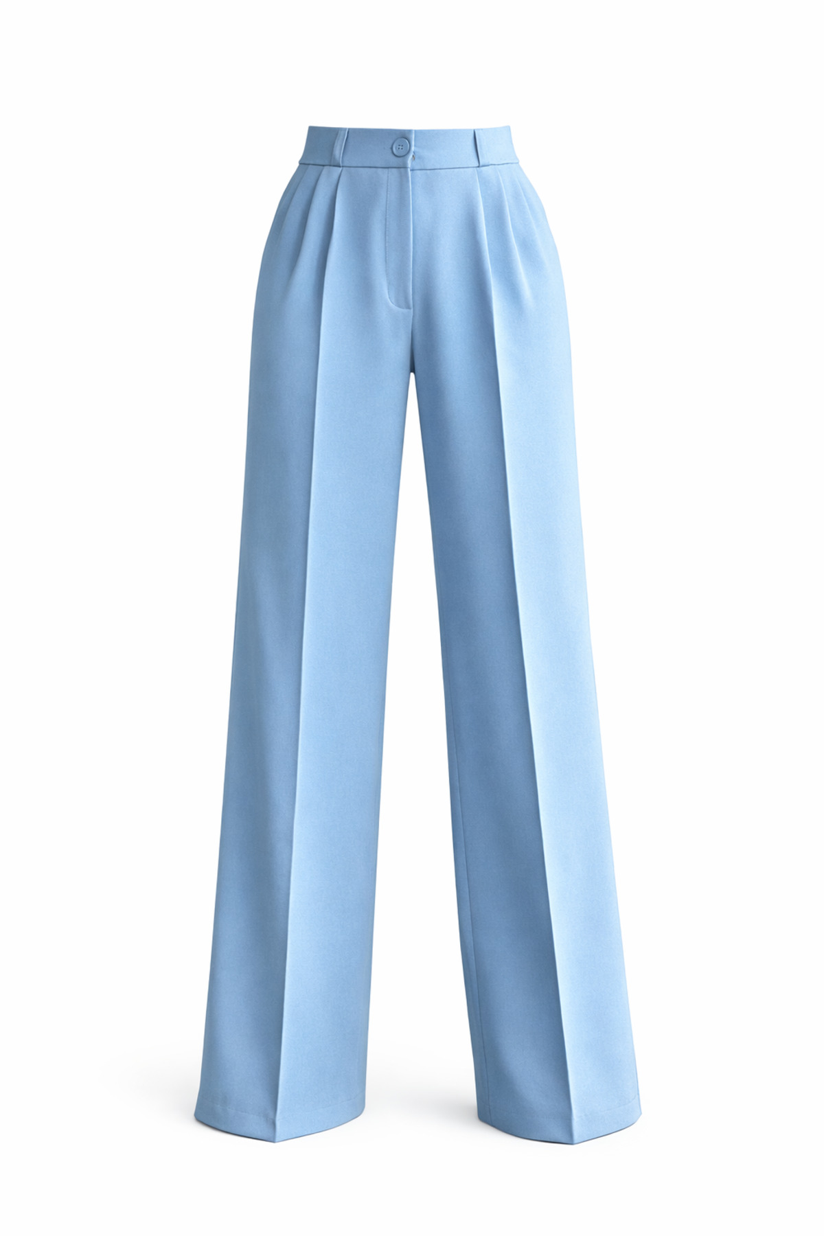 Pleated High Waist Lycra Woven Palazzo Pants 4074