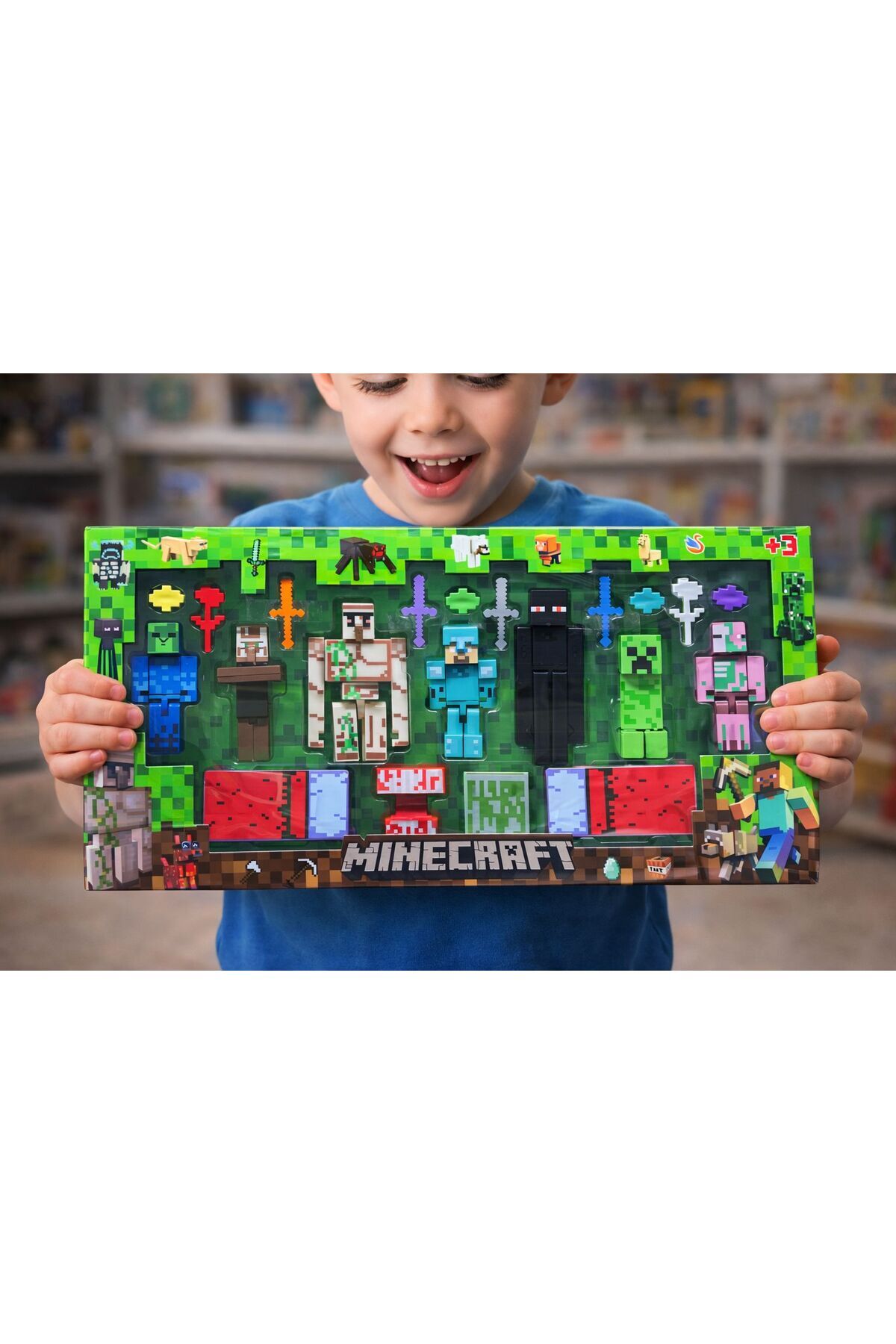 Realx Minecraft 21'li Lego Yapı Oyuncak Karakter Figür Set
