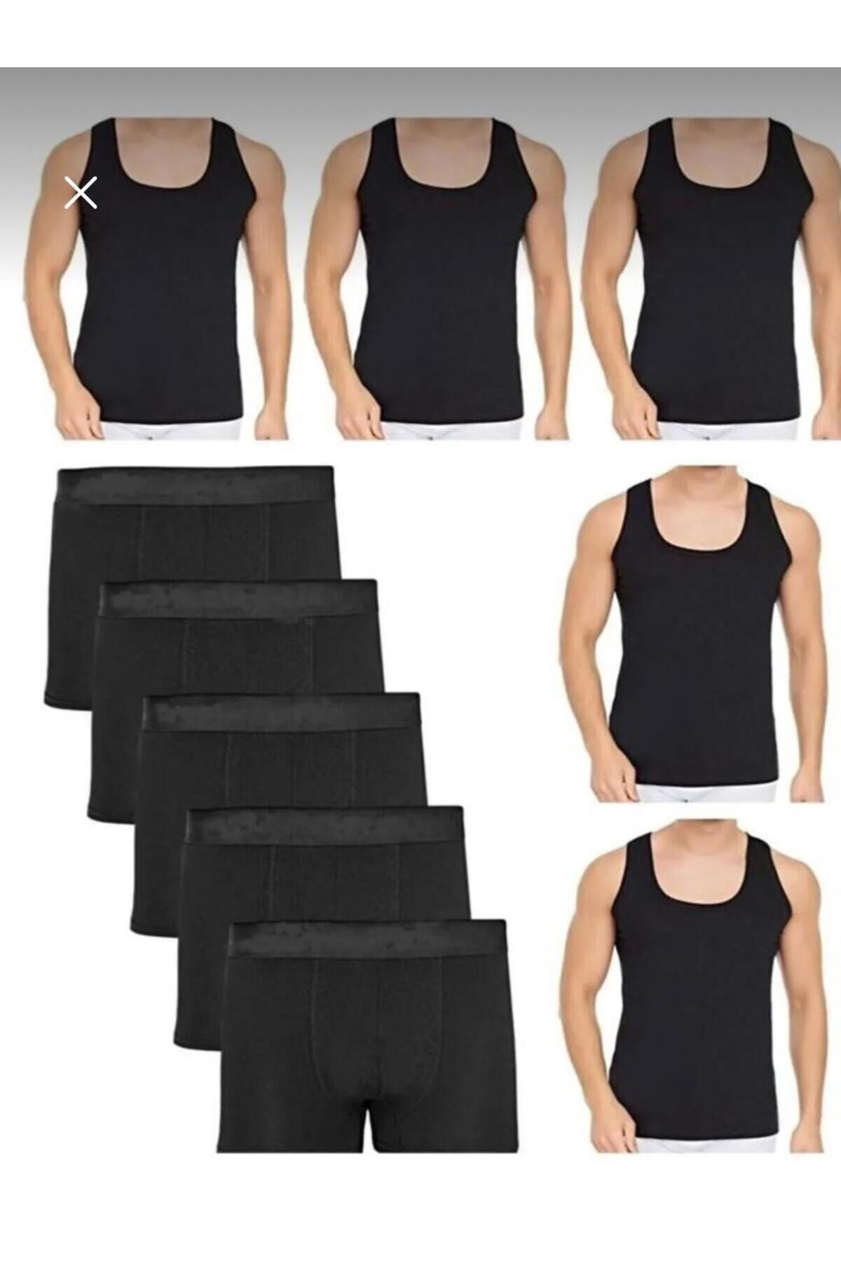 Gizem iç giyim 10 Parça Atlet Ve Boxer Takımı Ekonomik Paket 5 Boxer 5 Atlet