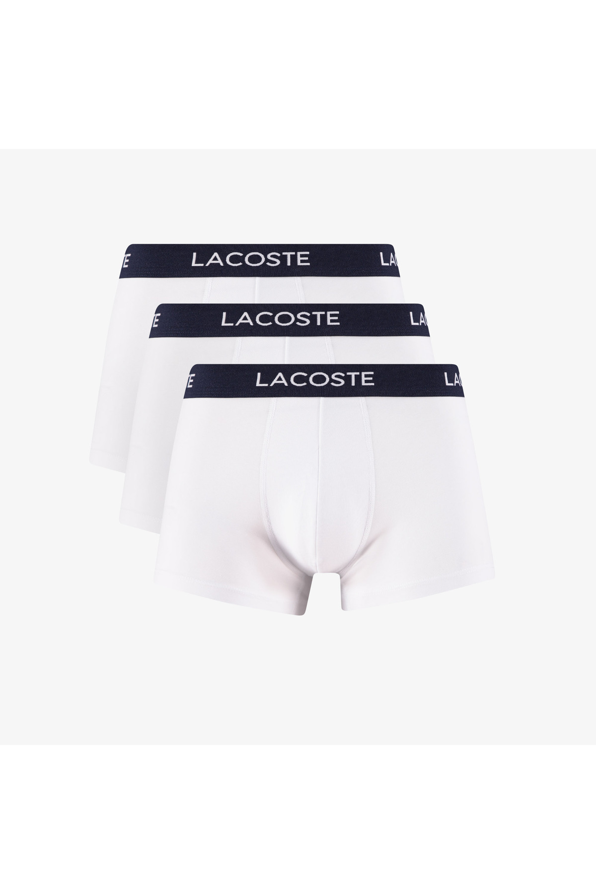 لاگوست شورت بوکسور سفید چاپ شده مردانه 3 عددی