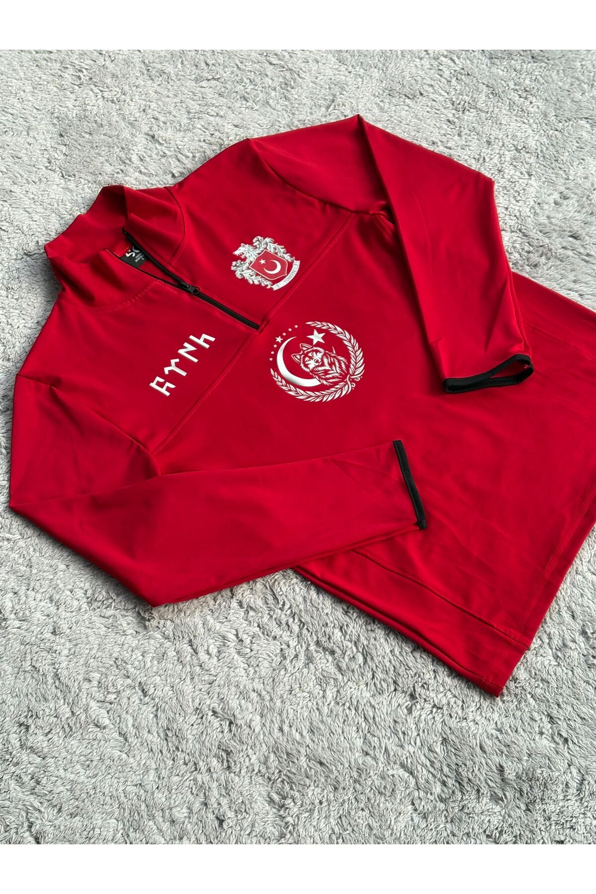 Türkiye Bozkurt Baskılı Özel Tasarım Sweatshirt — قرمز TÜRKBZKRT — تصویر 2 از 7