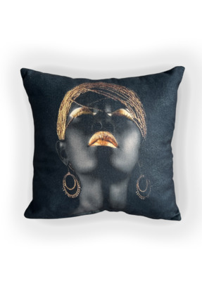 Ratemo Mobilya Arap Kızı Figür Baskılı Çift Taraf Kırlent Yastık Kılıfı - Şık...