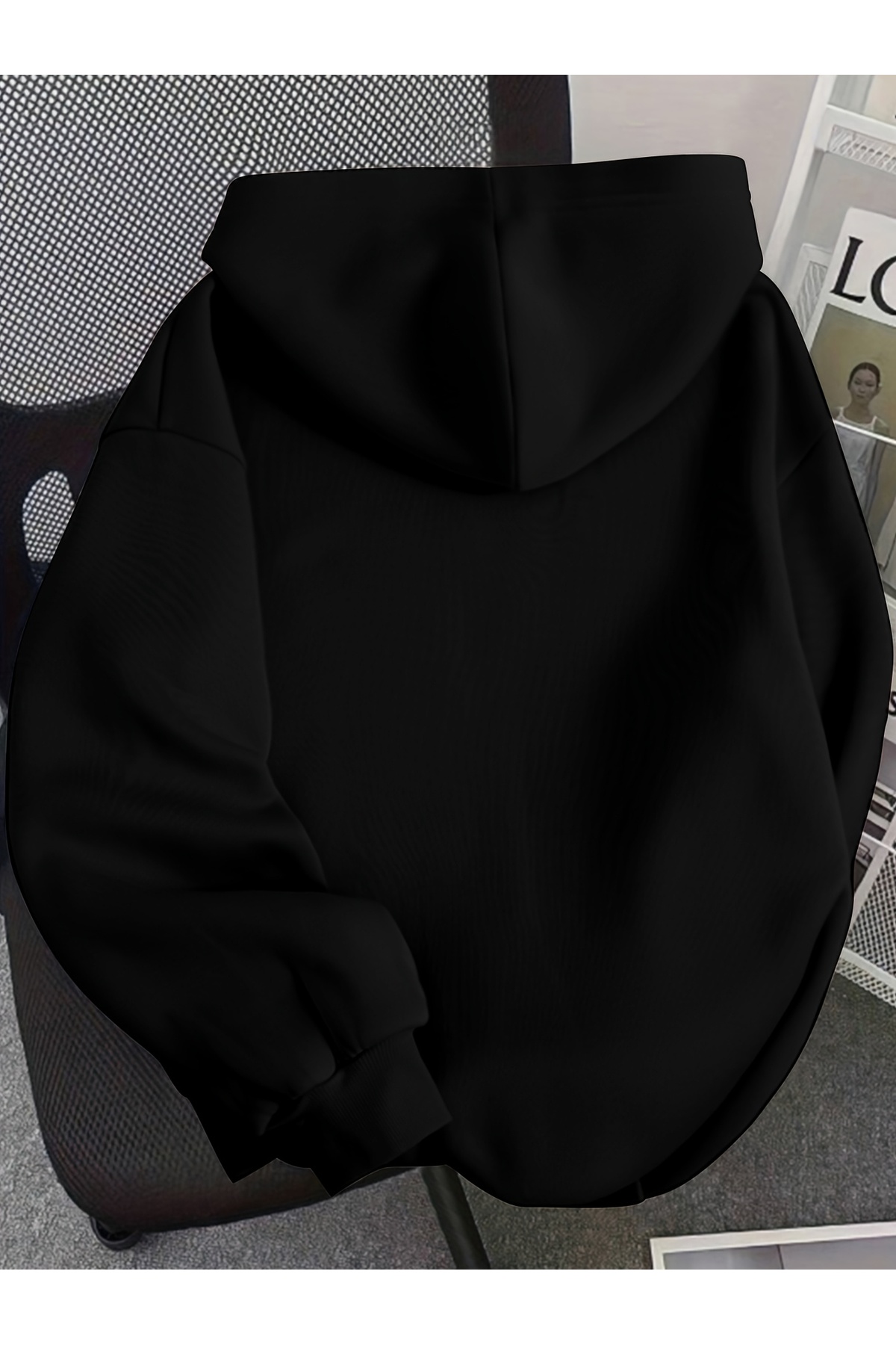 Deocept Unisex Copenhagen Denmark Baskılı Kapüşonlu Kanguru Cepli Rahat Kalıp Oversize Kesim Sweatshirt görsel 3