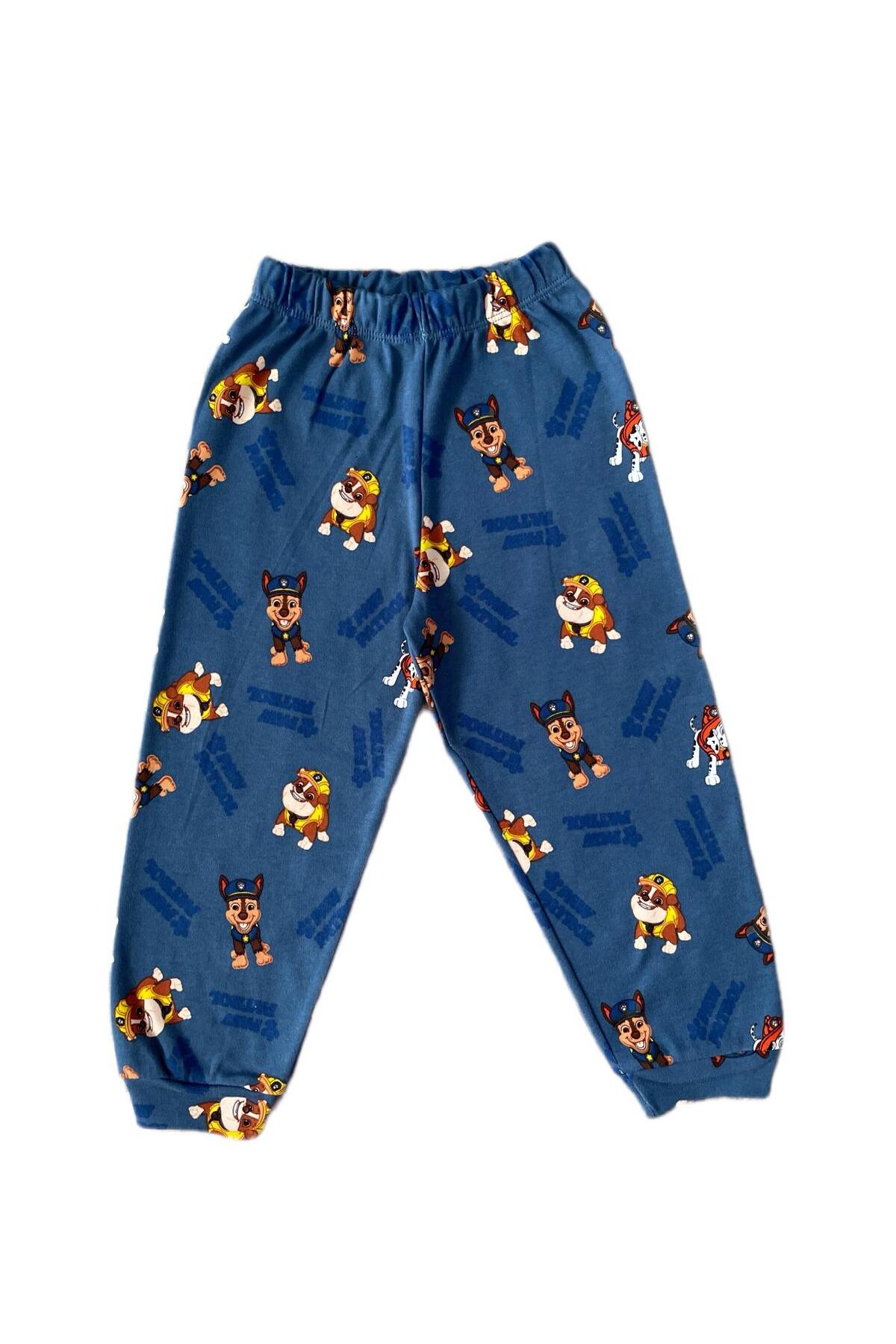 byalisdmr ERKEK ÇOCUK PİJAMA TAKIMI PAW PETROL DESEN %100 PAMUK İNTERLOK KUMAŞ BİSİKLET YAKA UZUN KOL fotoğrafı 6 (önizleme)