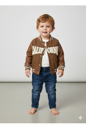 EYMER BUTİK ERKEK BEBEK VE ÇOCUK DERİ CEKETLİ TAKIM