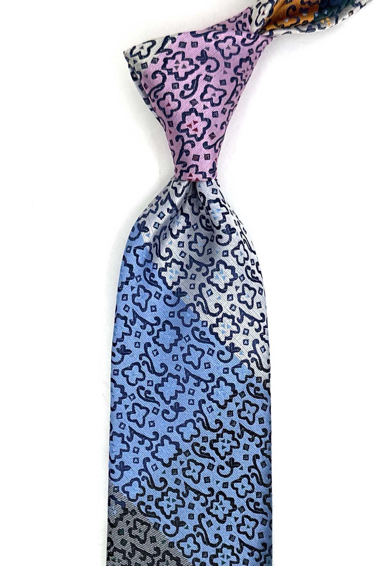  کراوات کلاسیک طرح‌دار چند رنگ طرح‌دار موتیف KK13405