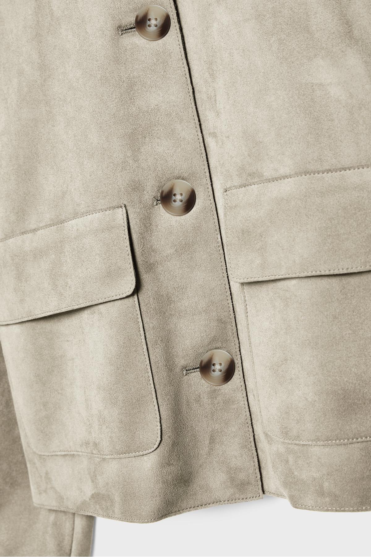 Stradivarius  Suni süet cepli ceket - Görsel 8