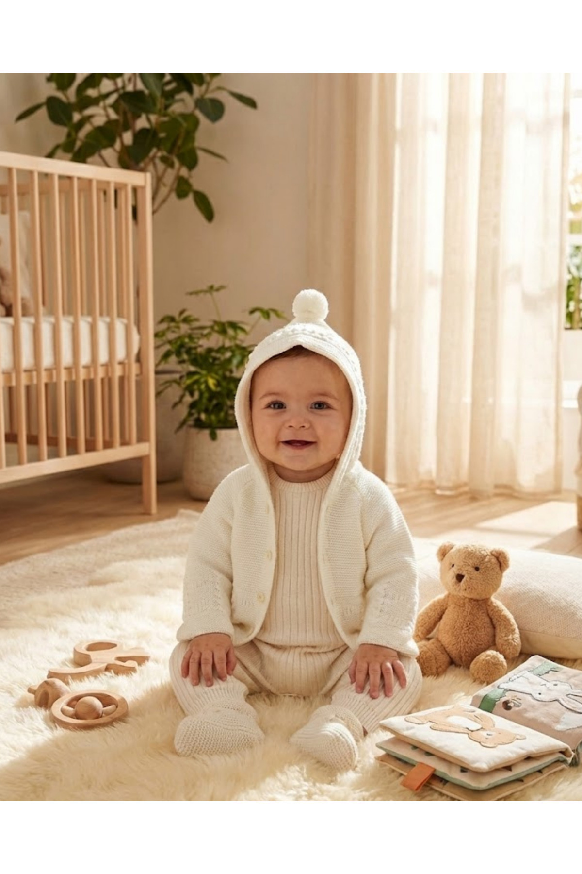 Baby-Kid Store Unisex Şapkalı Bebek-Çocuk Hırka (12-18 Ay) fotoğrafı 3 (önizleme)
