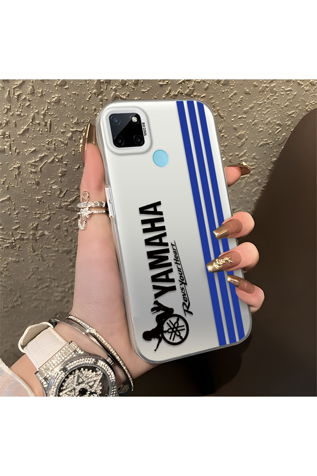 Realme C21Y/C25Y Compatible Anti Fall Slim Hard Case with BMW Pattern