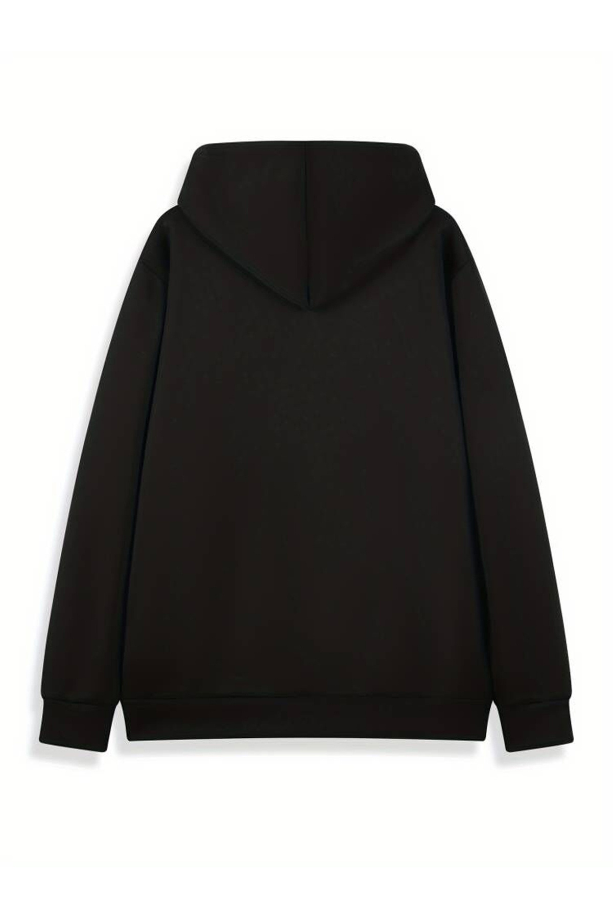 Unisex Baskılı Fermuarlı Kapüşonlu Cepli Sweatshirt Ceket — رنگارنگ 54237 — تصویر 2 از 6