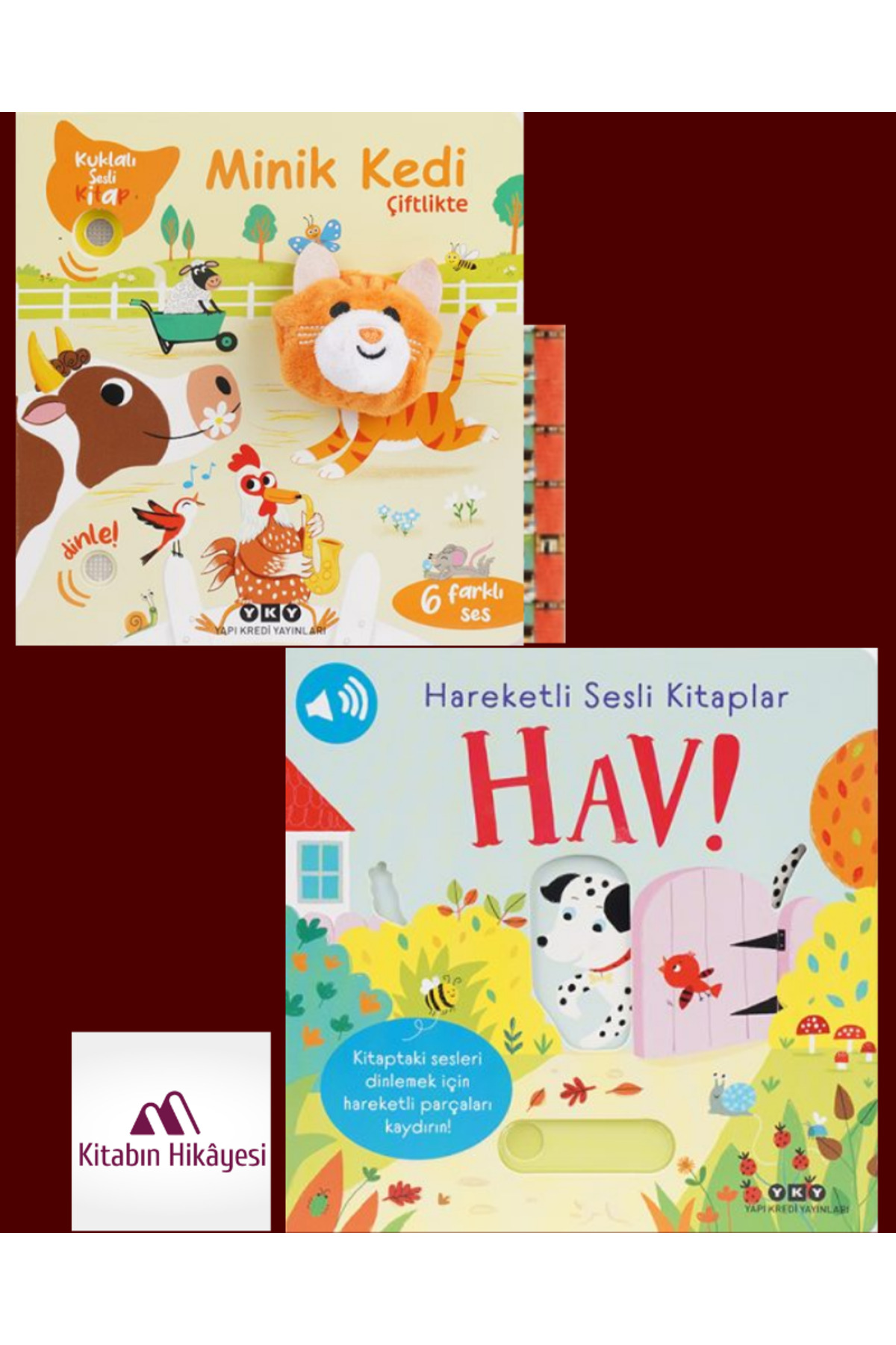 Yapı Kredi Yayınları Hareketli Sesli Kitaplar – Hav!, Minik Kedi Çiftlikte (Kuklalı Sesli Kitap) fotoğrafı 3 (önizleme)