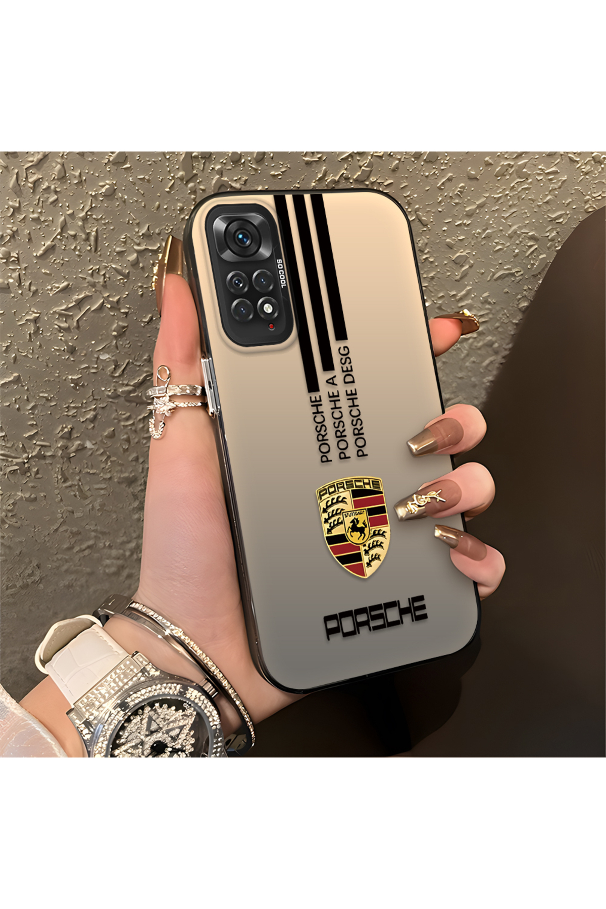 Compatible With Redmi Note 11 Car Badge Pattern Anti Fall Thin Hard Case