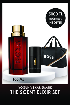 BOSS The Scent Elixir For Him 100 ml Erkek Parfüm + The Scent EDT 75 gr Dedor...