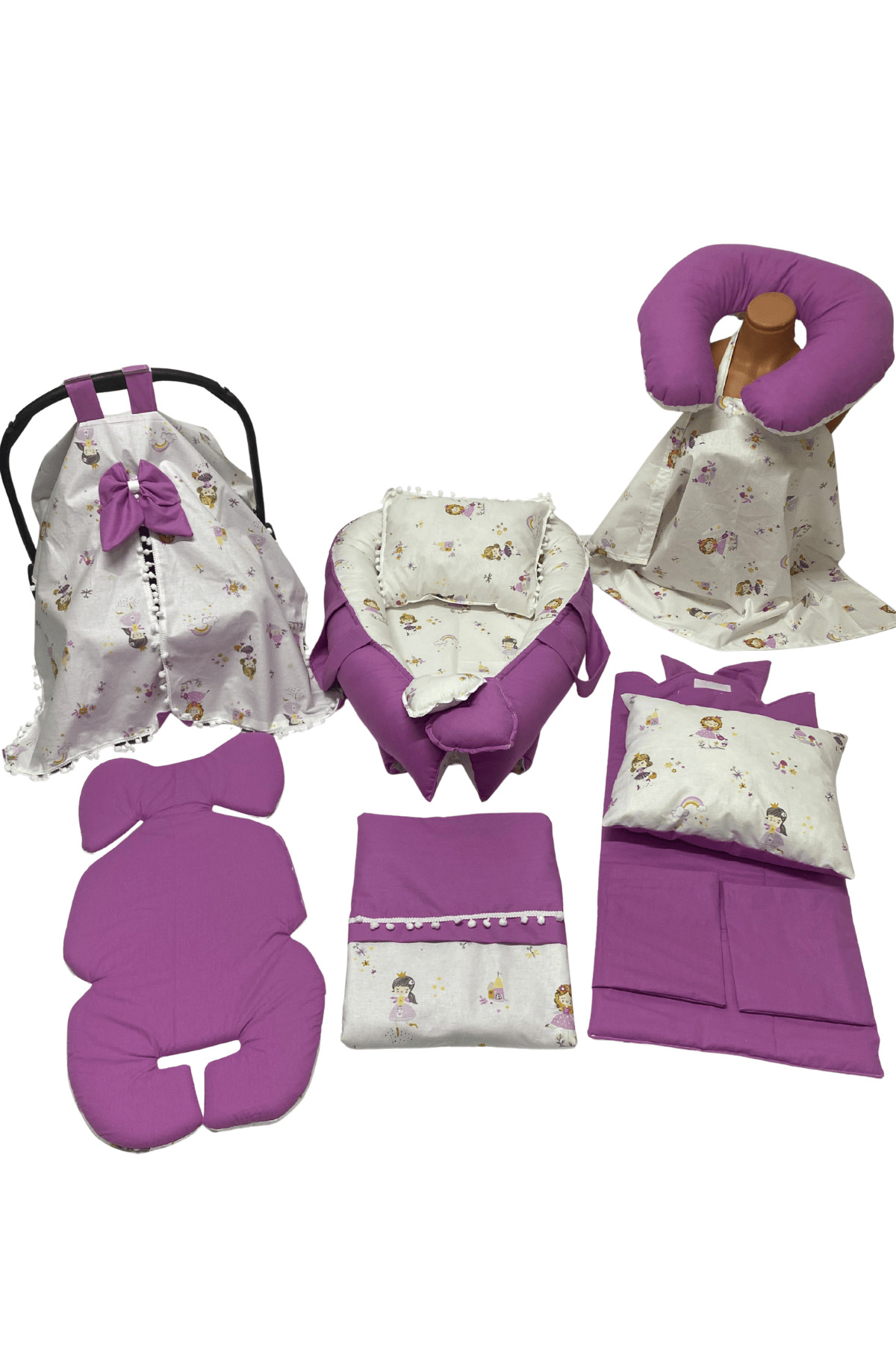 Happy Baby Dikiş Atölyesi 10’lu Babynest Puset Örtüsü Alt Açma Emzirme Yastığı Emzirme Önlüğü Ana Kucağı fotoğrafı 2 (önizleme)