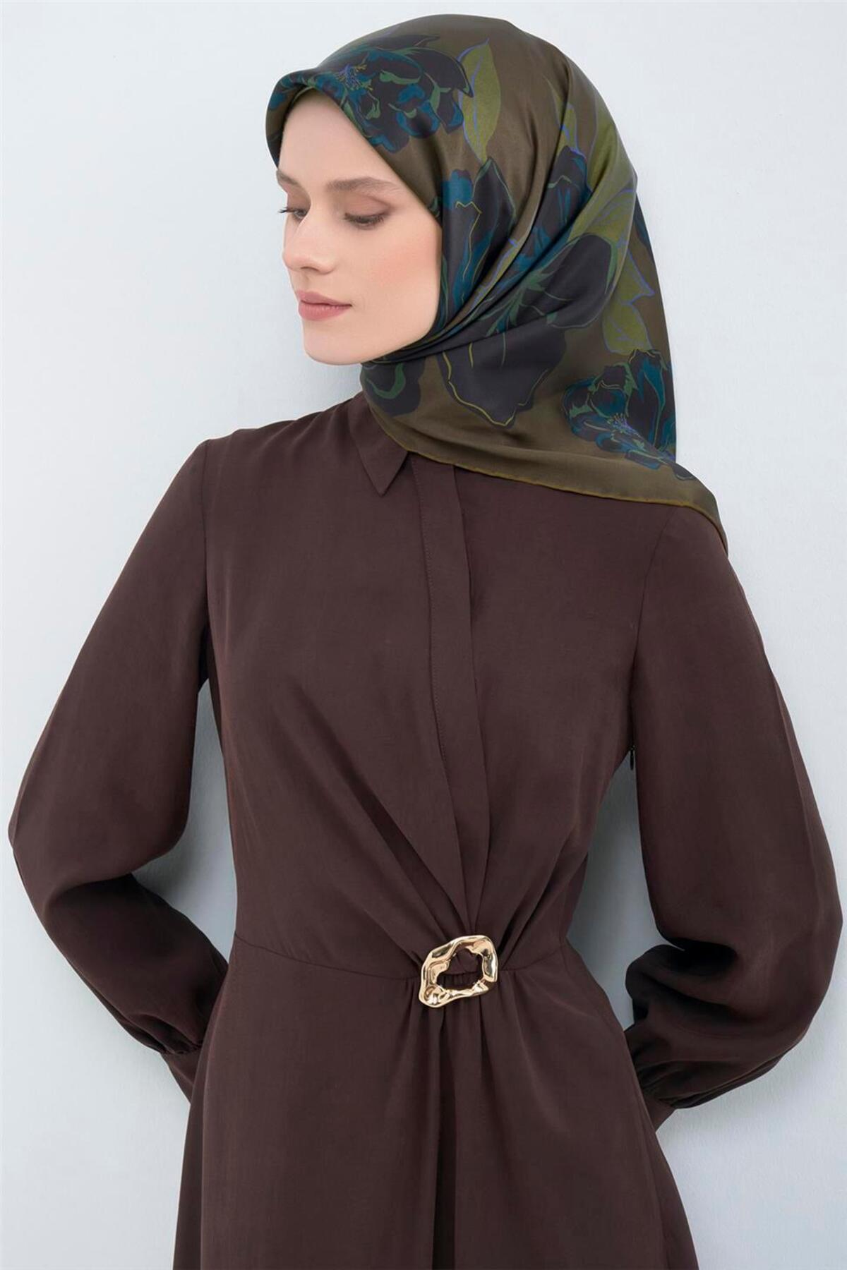 Saf İpek Twill Eşarp 9509D 56