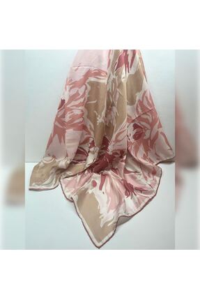 NurScarfs Soft Eşarp Ahenk Desen Pembe