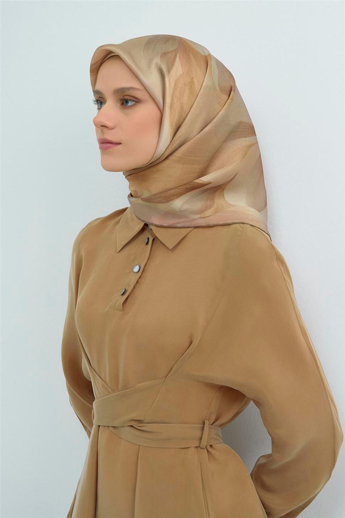 Saf İpek Twill Eşarp 9519D 85