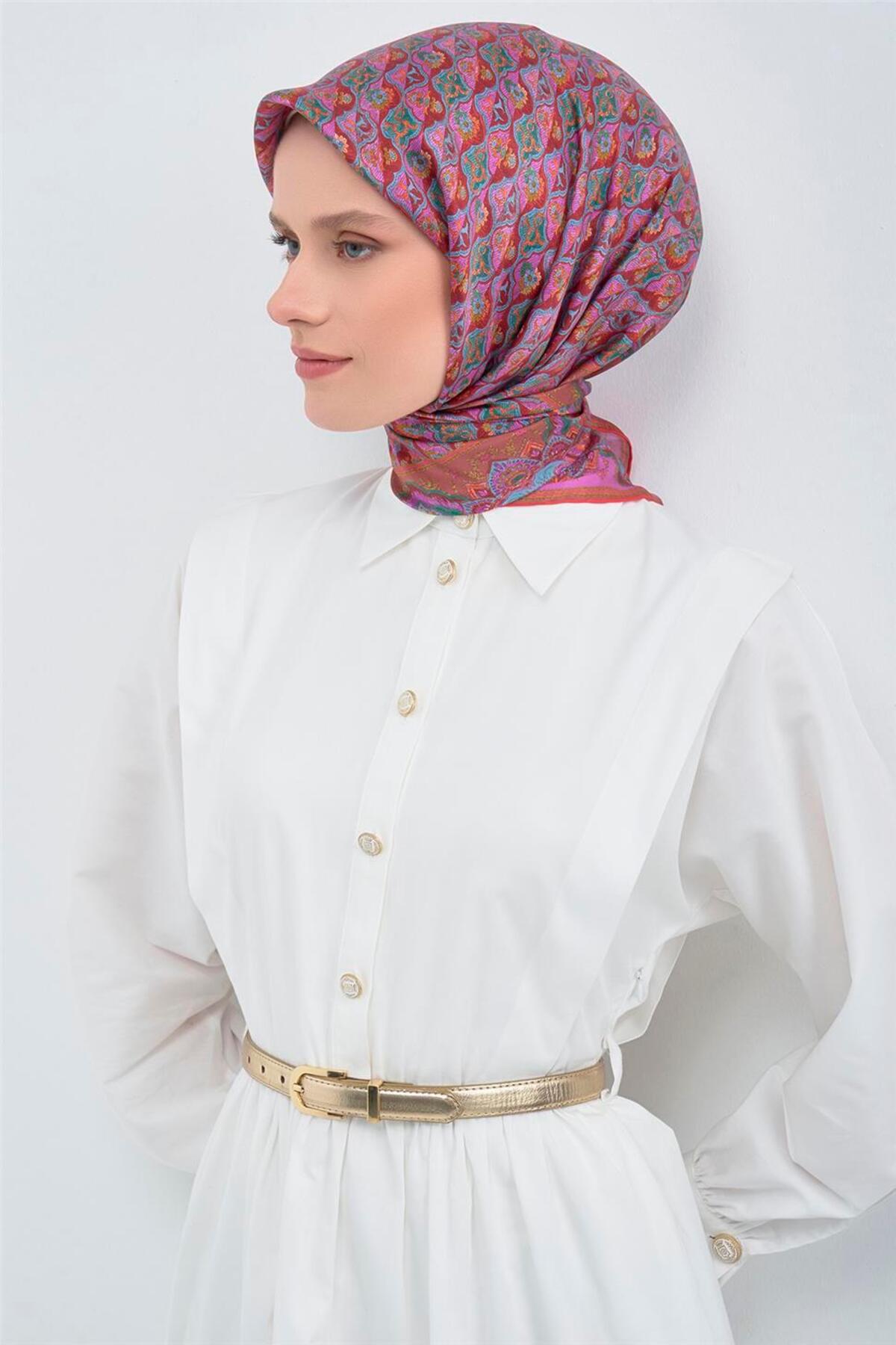 Saf İpek Twill Eşarp 9518D 81