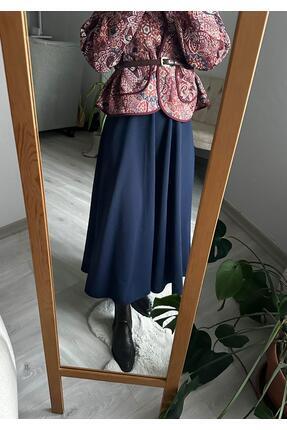 Muennesofi Lacivert Kloş Etek