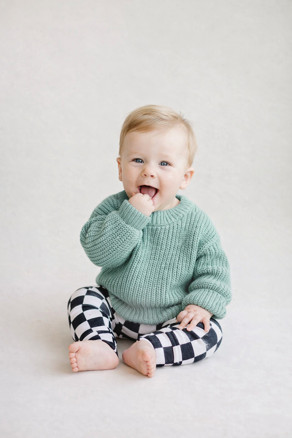 ESES BEBE Unisex Bebek-Çocuk Triko Kazak – Mint Yeşili Rengi, Yumuşak Dokulu, Kışlık Günlük Kullanım fotoğrafı 2 (önizleme)