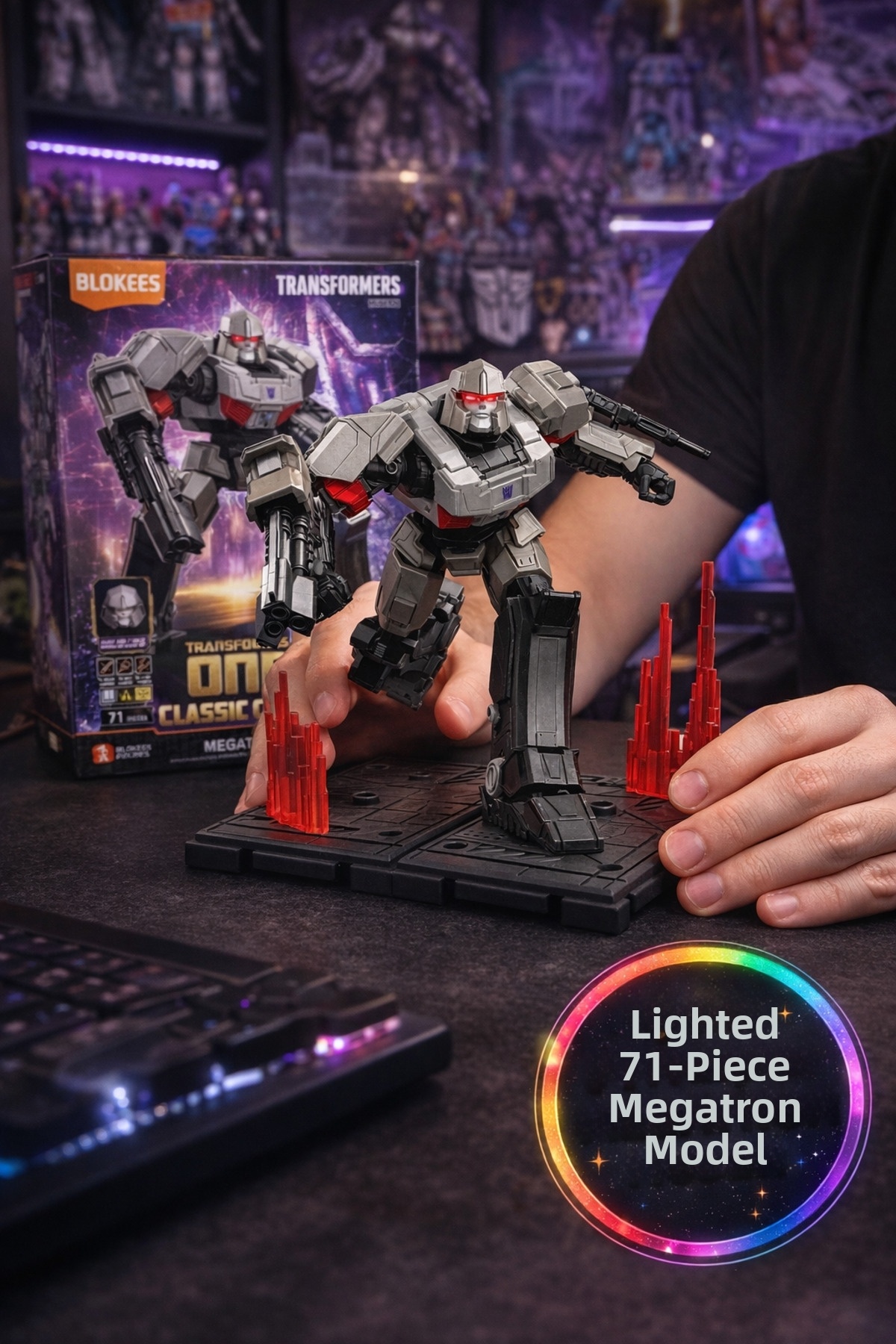 TOYFEST Blokees Transformers Classic Class 12 Megatron Light-Up Movable ...