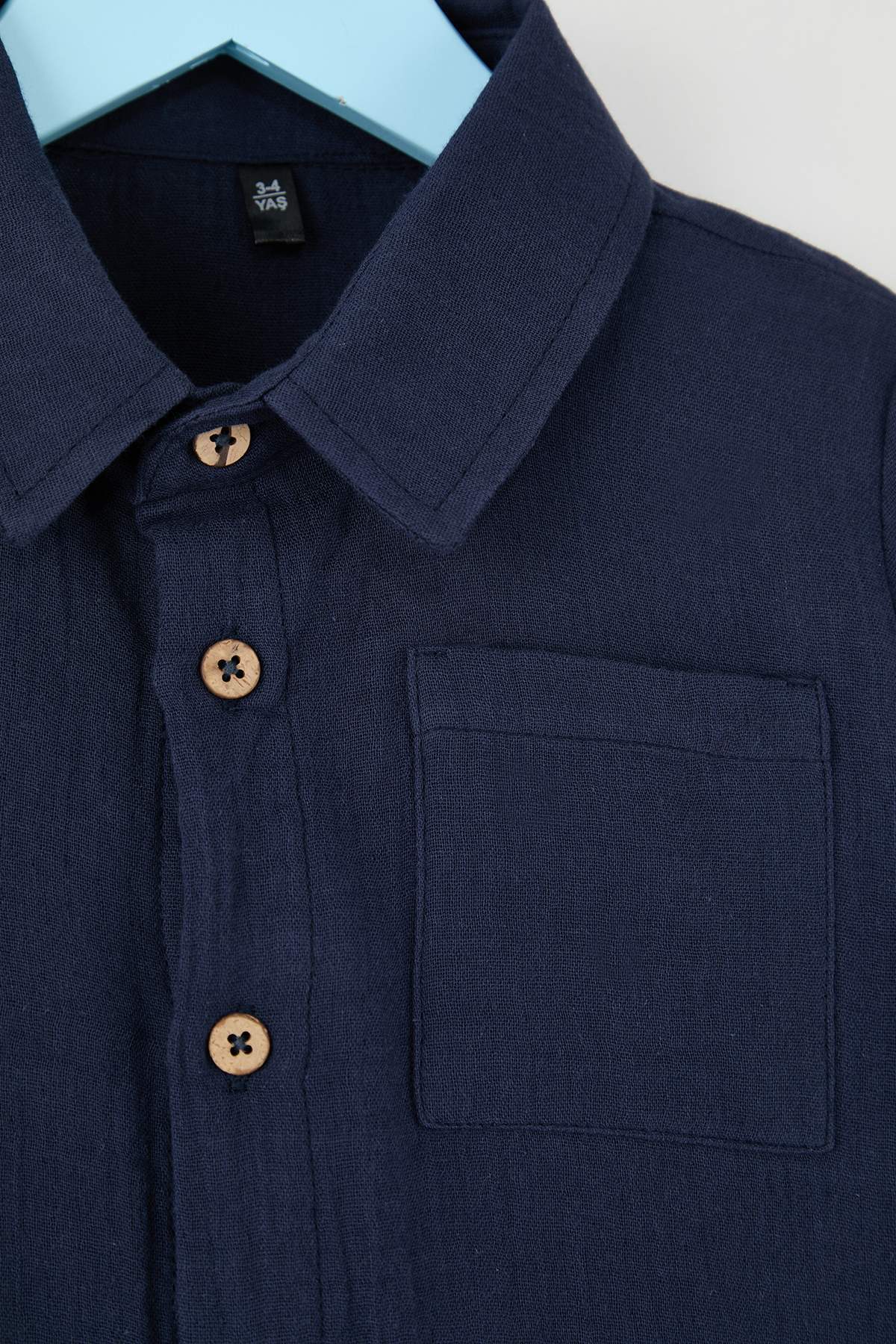 Trendyolmilla  Lacivert Dokulu Erkek Çocuk Bayramlık Dokuma Alt - Üst Takım TKDSS26AU00014 - Görsel 3