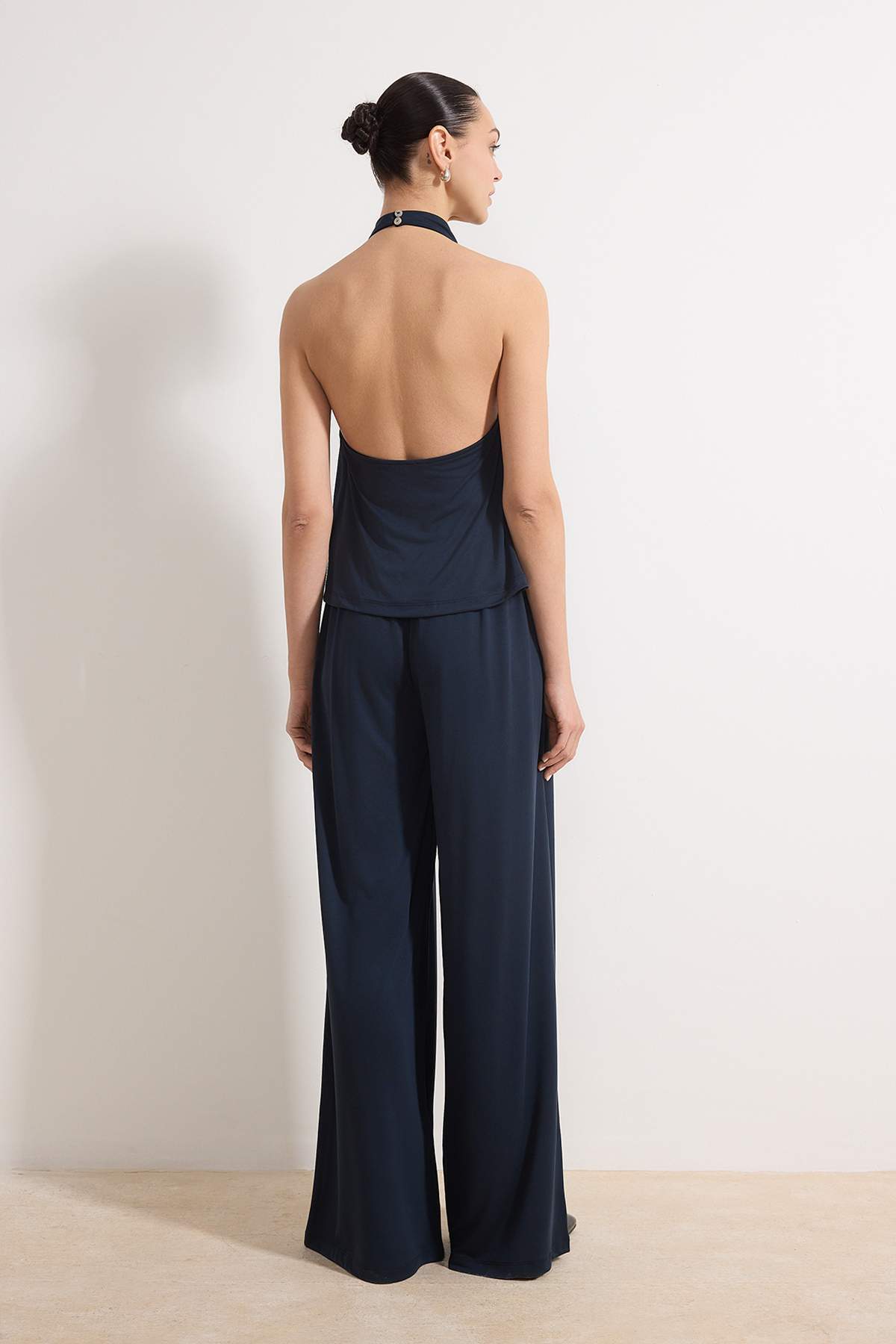 Trendyolmilla  Antrasit Fitted/Vücuda Oturan Kolsuz Pike Premium Örme Alt-Üst Takım TWOSS26AU00039 - Görsel 4