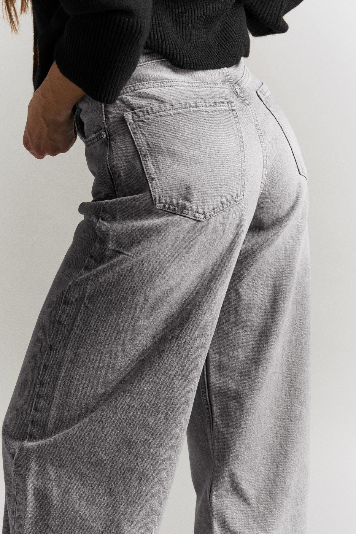 Bershka  Yüksek bel barrel fit jean - Görsel 3