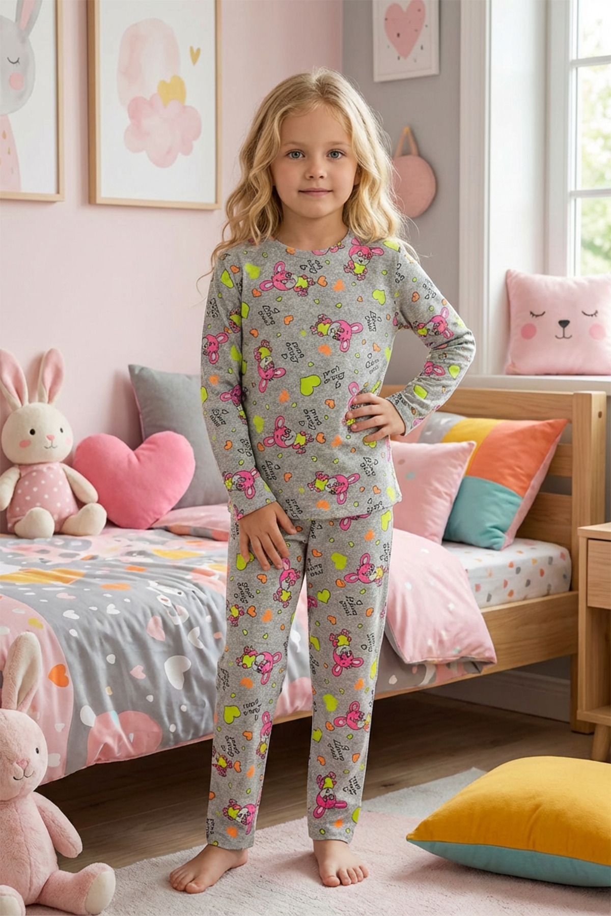 DAPSEE Cotton Girls' Pajama Set