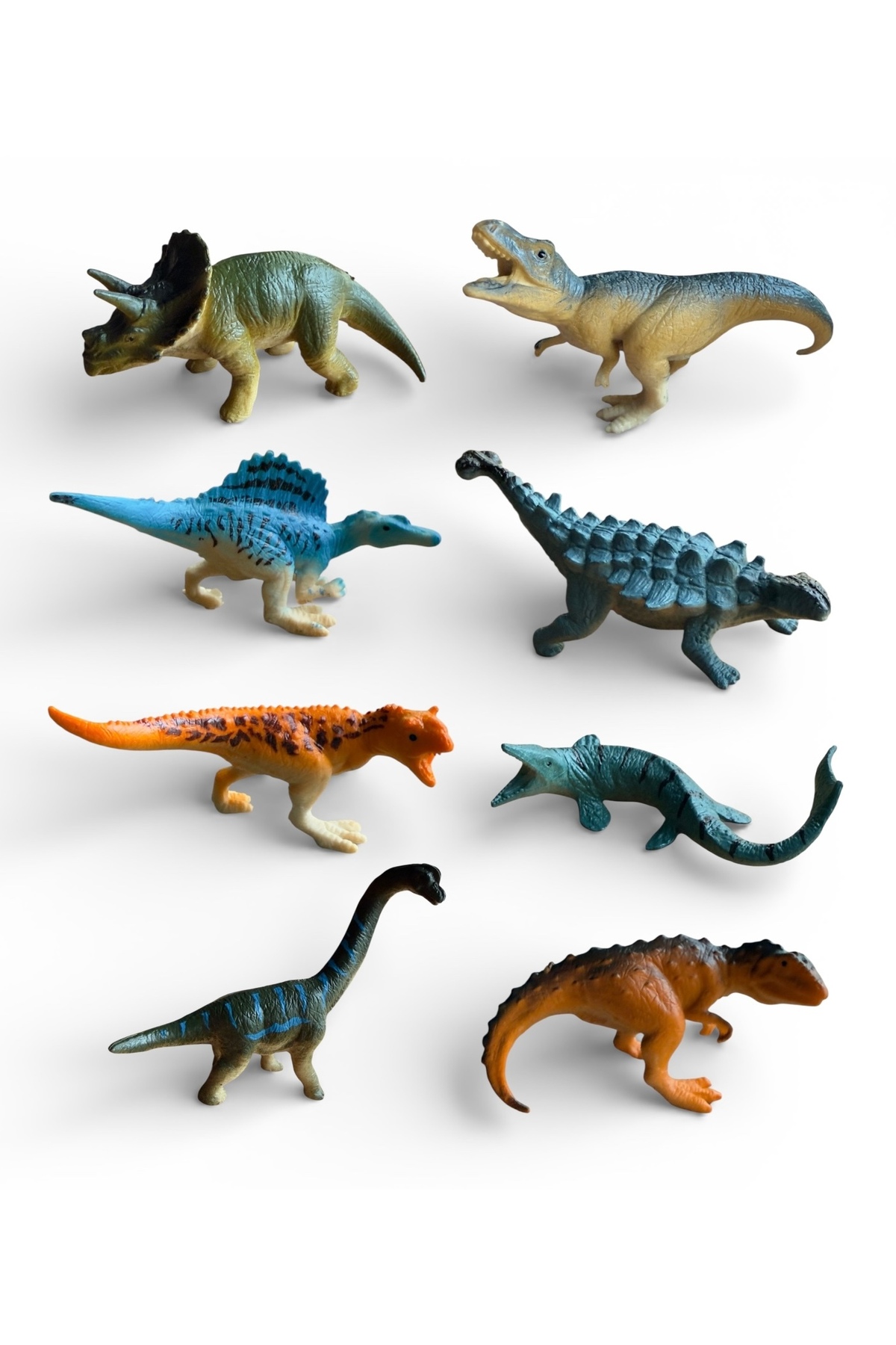 Ty-rex 10センチ　10個セット Yeşil Dinozor dinazor oyuncak 10 adet birlikte t-rex model oyuncak