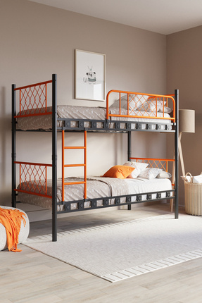 ARGİMO Metis Genç Çocuk Yatak Odası Metal Ranza Ve Karyola 90x190