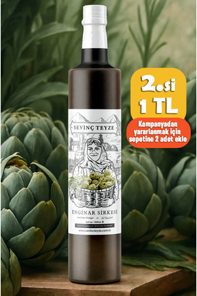 Organik Teyze Sevinç Teyze Doğal Fermantasyon Enginar Sirkesi, Artichoke Vine...