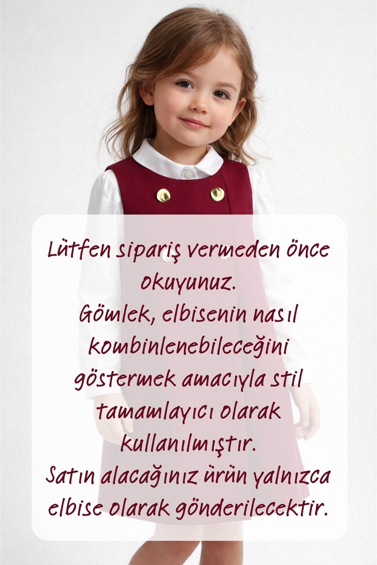 Aressy Kız Çocuk Gold Düğmeli Pileli Elbise Premium Bayramlık Jile Elbise fotoğrafı 4 (önizleme)